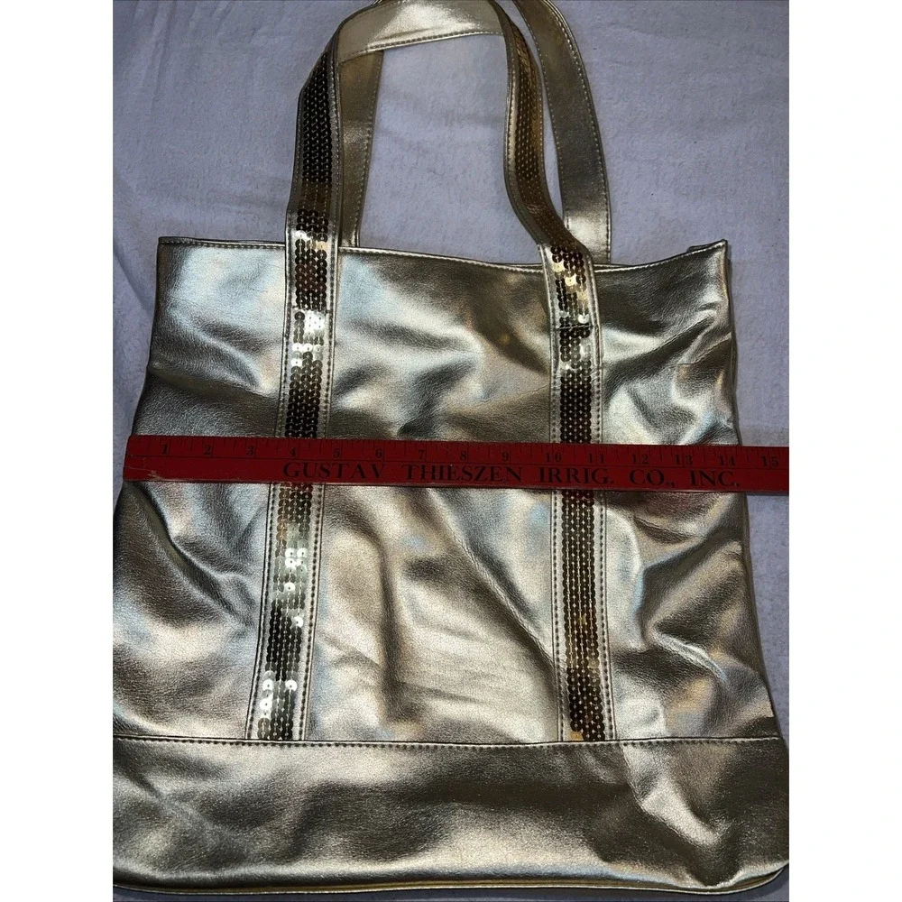 Festive / Party Bag & Purse VTG Tote Bag 2PC Set Gold Metallic Sequins‎ NWOT NEW